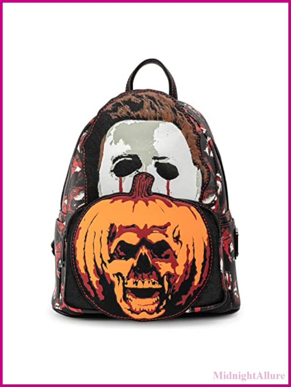 Halloween 2 Michael Myers Faux Leather Double Strap Shoulder Bag Purse